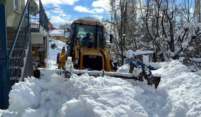 Devletten beklemedi, kardan kapanan köy yollarını kendi açtı