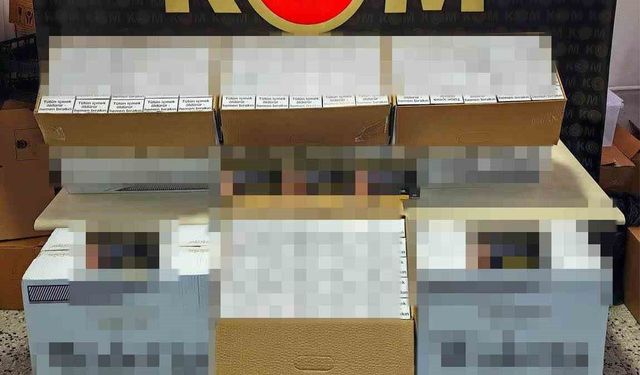 Durdurulan araçta 100 bin adet boş makaron ele geçirildi