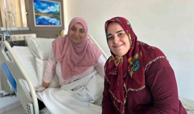 Gebelikte fark edilen şah damarı tümörü Van'da başarıyla alındı