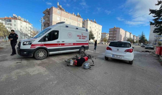 Karaman'da otomobil ile motosiklet çarpıştı