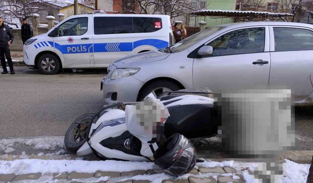 Karaman'da otomobille motokurye çarpıştı: 1 yaralı