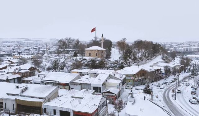 Kırşehir'de kar yağışı sonrası görsel şölen