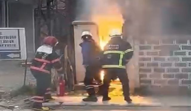 Sakarya'da trafo yangınındaki patlama paniğe neden oldu