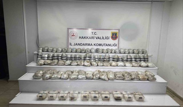 Yüksekova 60 kilo uyuşturucu madde ele geçirildi