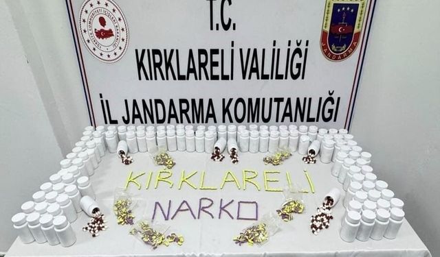 Lüleburgaz'da uyuşturucu operasyonu: Binlerce hap ele geçirildi