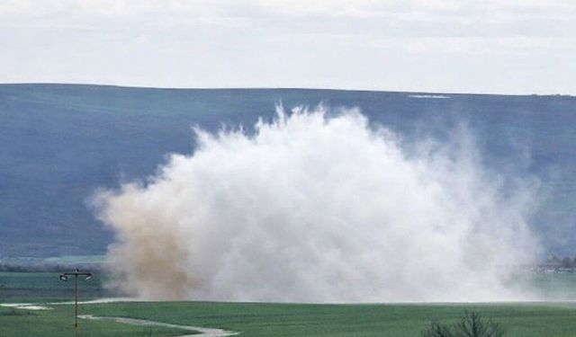 Muratlı çevreyolunda su hattı patladı