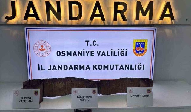Osmaniye'de Süleyman mührü ve Tevrat içeren tarihi yazıt bulundu