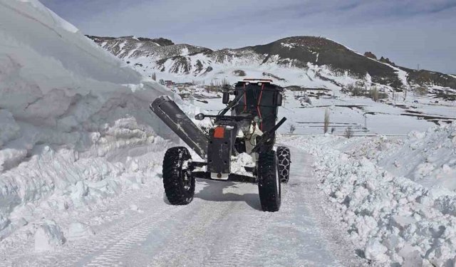 Son yılların en yoğun kar yağışını alan Iğdır'da karla mücadele aralıksız sürüyor