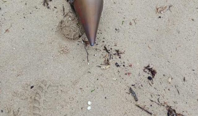 Çatalca'da kıyıya vuran füze başlığı imha edildi