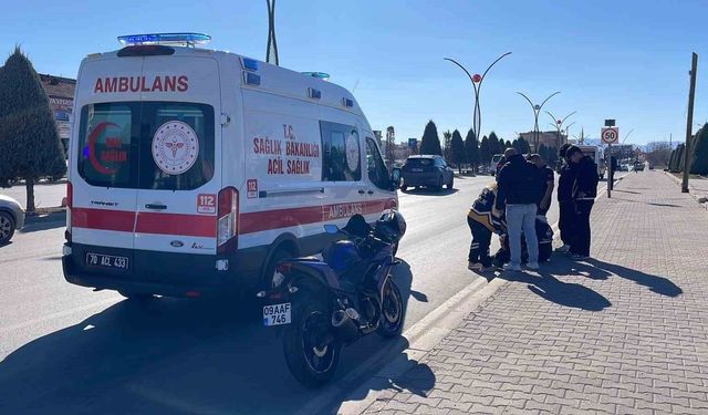 Karaman'da motokurye kazası: 1 yaralı