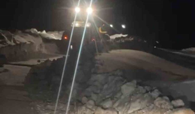 Muş'ta fırtına nedeniyle köy yolu ulaşıma kapandı