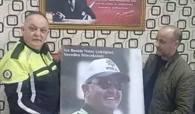 Tarsus'ta trafik polisine anlamlı sürpriz