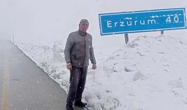 Bahar geldi ama kar ve tipi gitmedi: Palandöken'de tipi ulaşımı aksatıyor