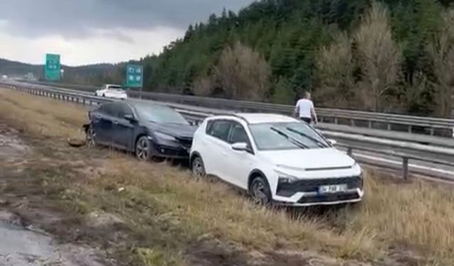 Bolu'da TEM Otoyolu'nda 10 araçlı zincirleme kaza: 6 yaralı
