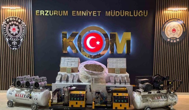 Depoyu sigara imalathanesine dönüştürdüler, polis baskın yapınca yakayı ele verdiler