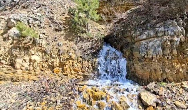 Depremde kuruyan su kaynağı 3 yıl sonra yeniden akmaya başladı