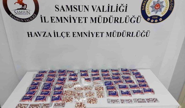 Samsun'da uyuşturucu operasyonu: 3 bin 359 adet hap ele geçirildi