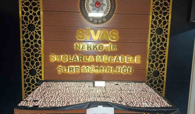 Sivas'ta binlerce uyuşturucu hap ele geçirildi