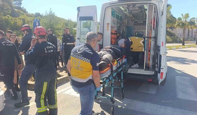 Dur levhasına ihlali kazayla sonuçlandı: 1 yaralı