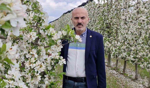 Karaman'da 16 milyon elma ağacı çiçek açarak gelinliğini giydi