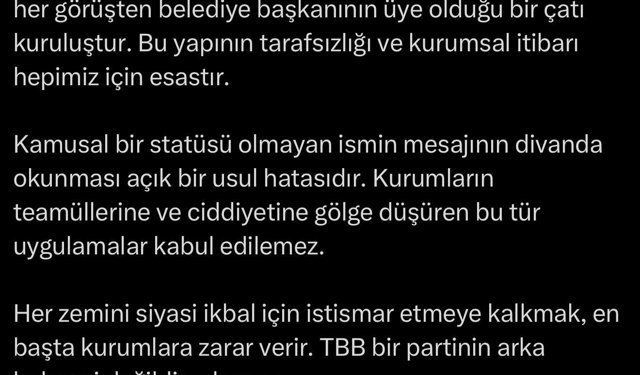 TBB'de kriz oluşturan 'mektup' gerginliği sonrası Alemdar'dan sert eleştiri
