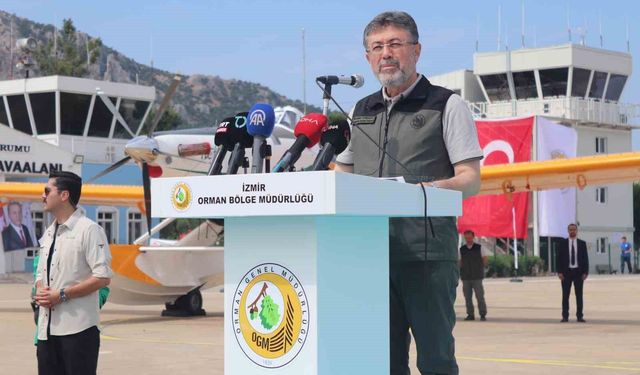 Bakan Yumaklı: '28 uçak, 119 helikopter, 14 İHA ile yeşil vatanımıza havadan kalkan oluyoruz'
