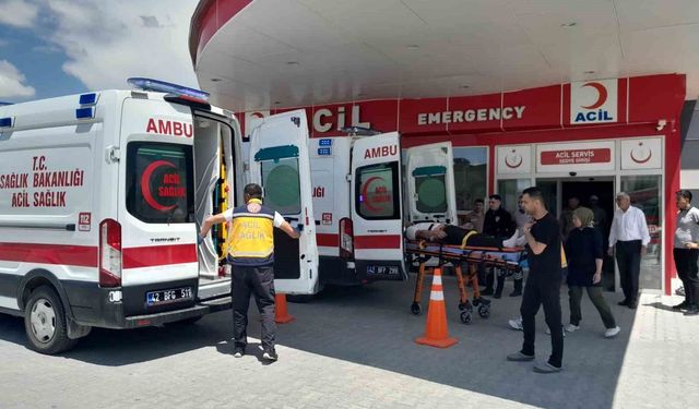 Konya'da otomobil takla attı: 4 yaralı