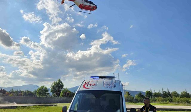 Prematüre ikizlerden biri helikopter ambulansla Niğde'ye nakledildi