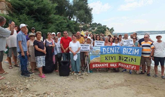 Balıkesir'de vatandaşlar kıyı işgaline tepki gösterdi