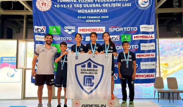 Çolakoğlu Metalurji Spor Kulübü yüzücülerinden Ulusal Gelişim Ligi'nde başarı
