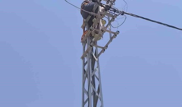 Elektrik direğinde akıma kapılan işçi yaralandı