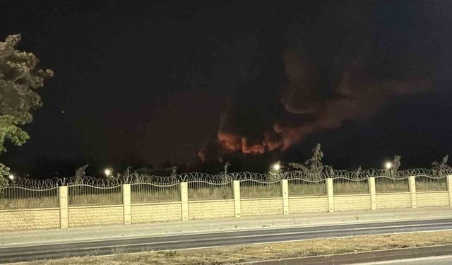 Eskişehir'de TEI fabrikasında korkutan yangın