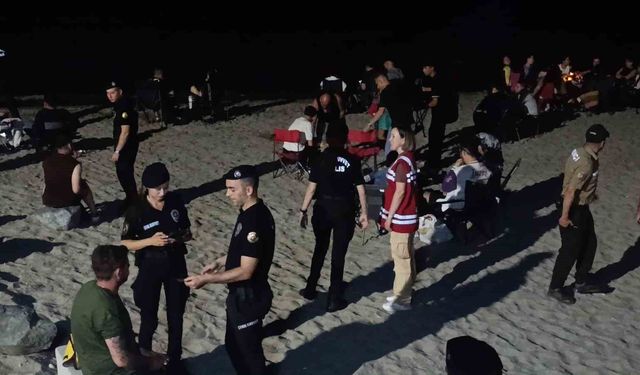 Tekirdağ Emniyeti'nden sahilde 'Huzuru Birlikte Koruyalım' çağrısı