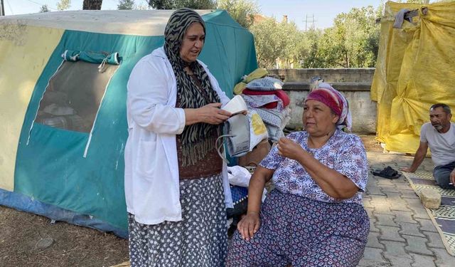 Mevsimlik işçilerin çadırında kanser taraması