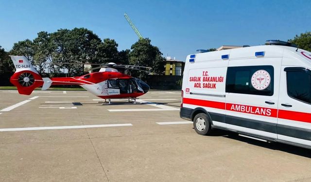 Şırnak'ta travma geçiren bebek helikopterle Diyarbakır'a sevk edildi