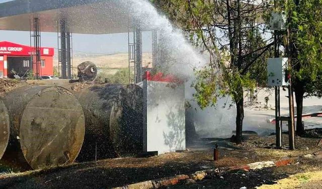Tadilattaki petrol istasyonunda yangın