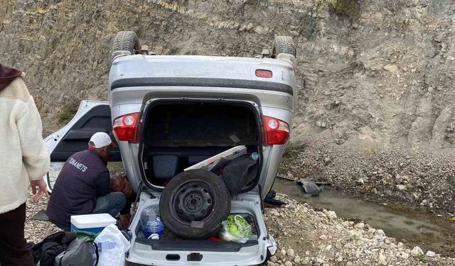 Tekirdağ'da otomobil takla attı: 2 yaralı