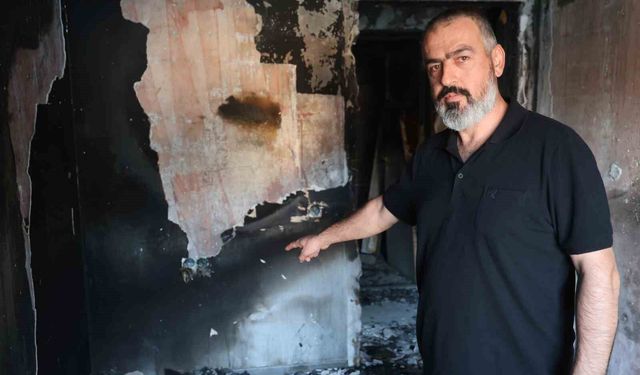 Yanmış daireden yayılan koku ve böcekler komşuları canından bezdirdi
