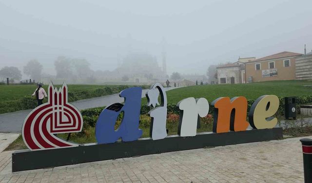 Edirne sisli sabaha uyandı, Selimiye Camii gözden kayboldu