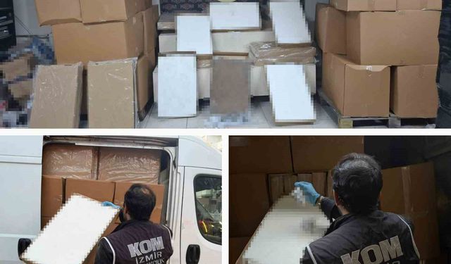 Mobil depoya baskın: 2 milyonu aşkın makaron ele geçirildi
