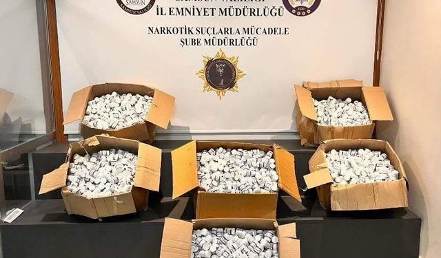 Samsun'da 273 bin 300 uyuşturucu hap ele geçirildi