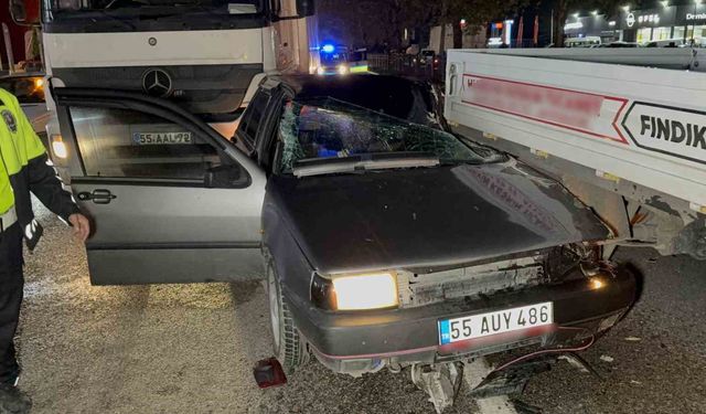 Samsun'da 4 araçlı zincirleme kaza: Anne ve oğlu yaralandı