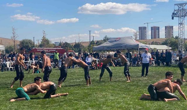 Sincan Güreş Festivali'nde 26'sı baş olmak üzere 500 pehlivan er meydanın da buluştu