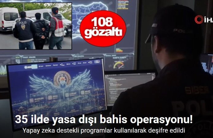 “Yapay Zeka Destekli Dev Operasyon: 35 İlde Yasa Dışı Bahis Şebekesine Baskın”