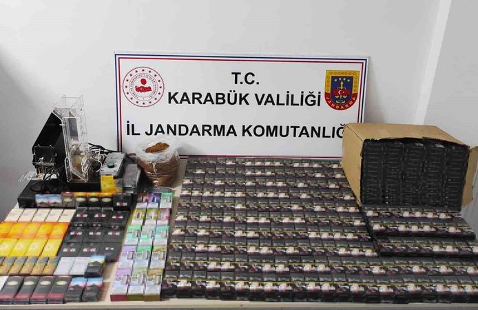 Karabük'te kaçak tütün ve sigara operasyonu