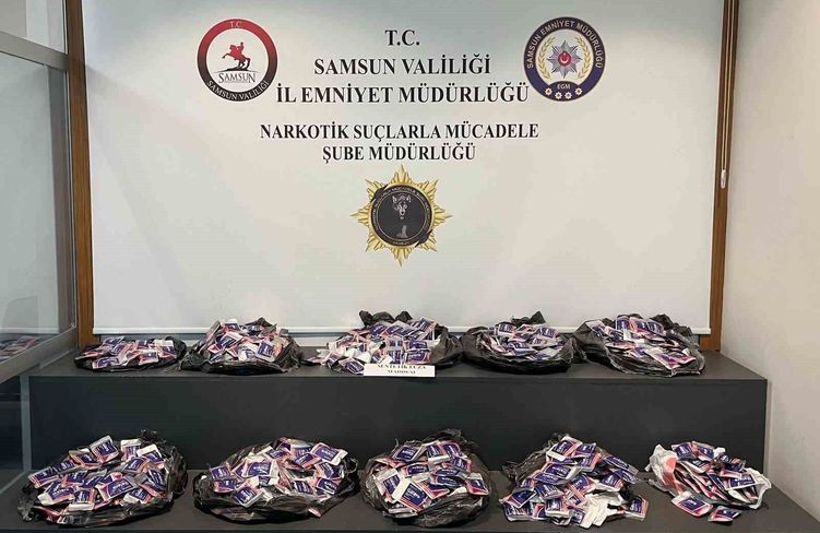 Samsun'da 44 bin adet uyuşturucu hap ele geçirildi
