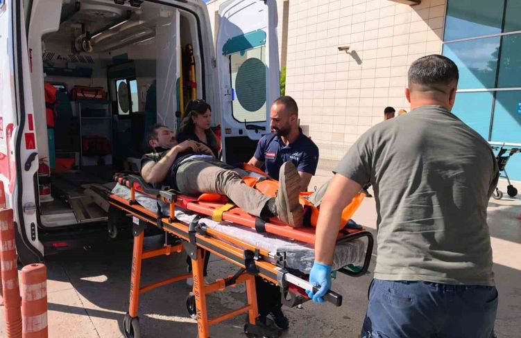 Ormanda keşif çalışması yapan işçi uçuruma yuvarlandı