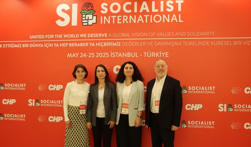 DEM Parti Eş Genel Başkanı Hatimoğulları, Sosyalist Enternasyonal Konsey Toplantısı'na katıldı