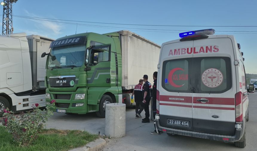 Edirne'de tır sürücüsü aracında ölü bulundu