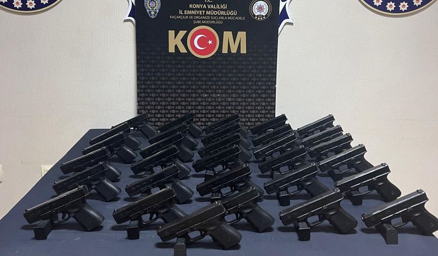 Konya merkezli silah kaçakçılığı operasyonunda 5 şüpheli yakalandı